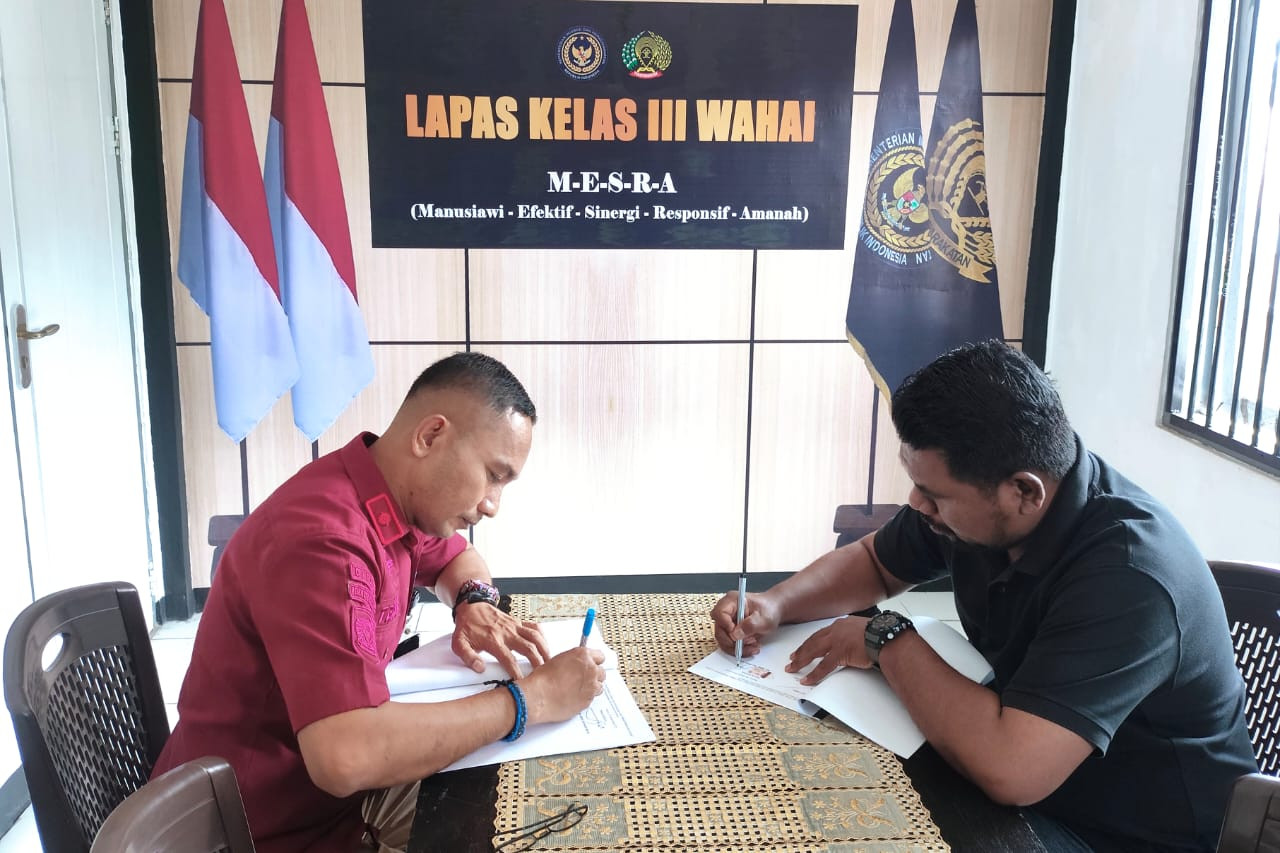 Lapas Wahai dan Warga Gereja Katolik Teken PKS Dalam Memperkuat Iman