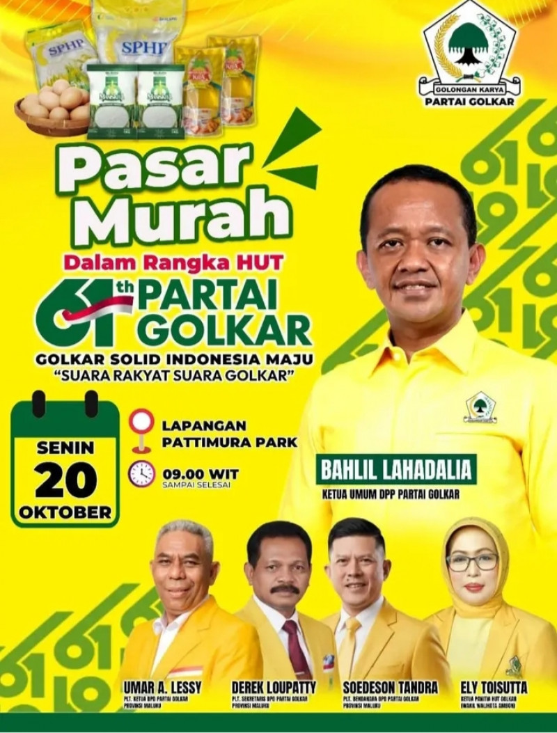 Rayakan HUT Partai Golkar (Pasar Marah)