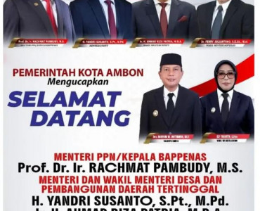 Ucapan Selamat Datang Menteri PPN/BAPENAS