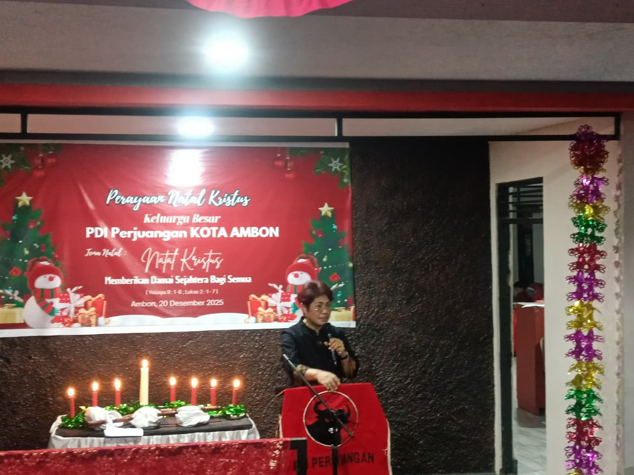 Natal DPC PDI Perjuangan Kota Ambon Jadi Momentum Refleksi Perjuangan dan Politik Kerakyatan