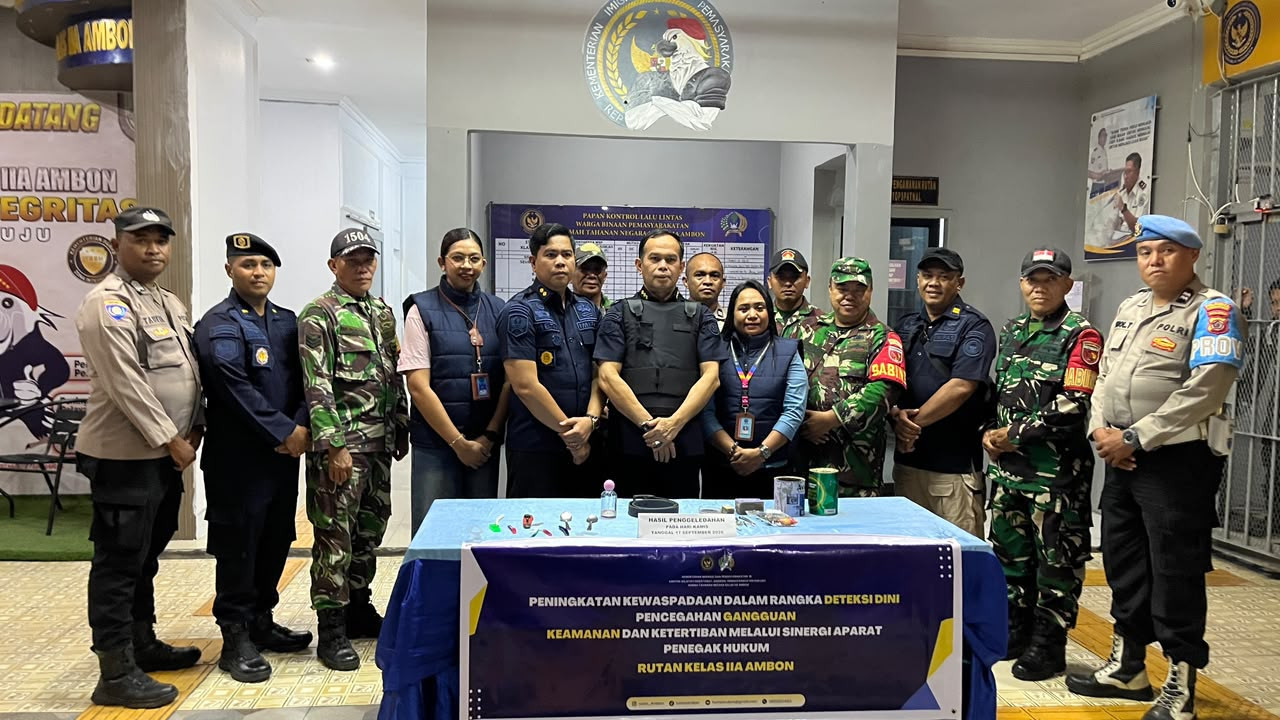 Perkuat Pengawasan Keamanan dan Ketertiban,Kanwil Ditjenpas Maluku Pastikan Pemeriksaan berjalan sesuai SOP