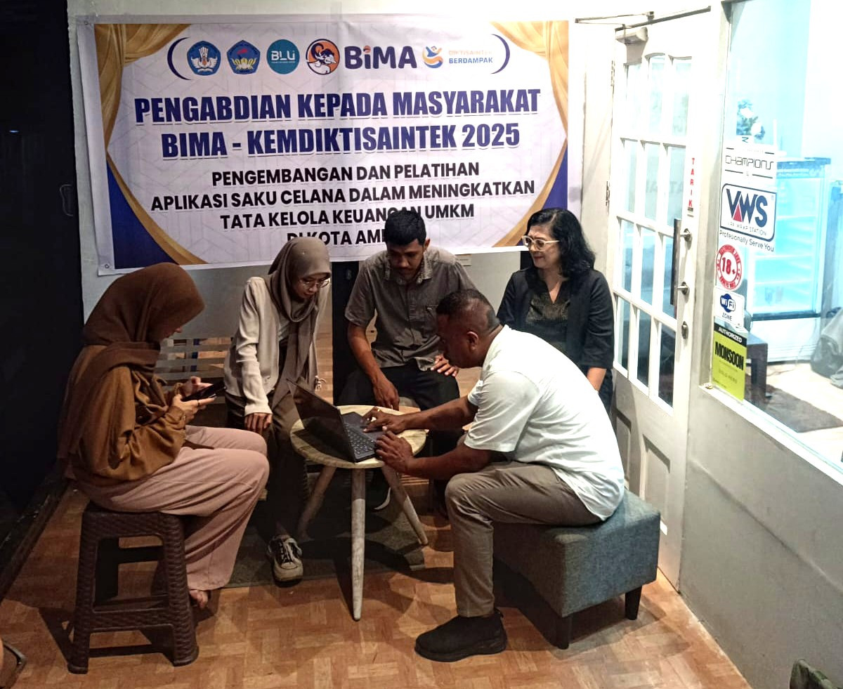 Meningkatkan Tata Kelola Keuangan UMKM di Kota Ambon, Tim Dosen Program Studi  Akutansi Luncurkan Aplikasi “Saku Celana”