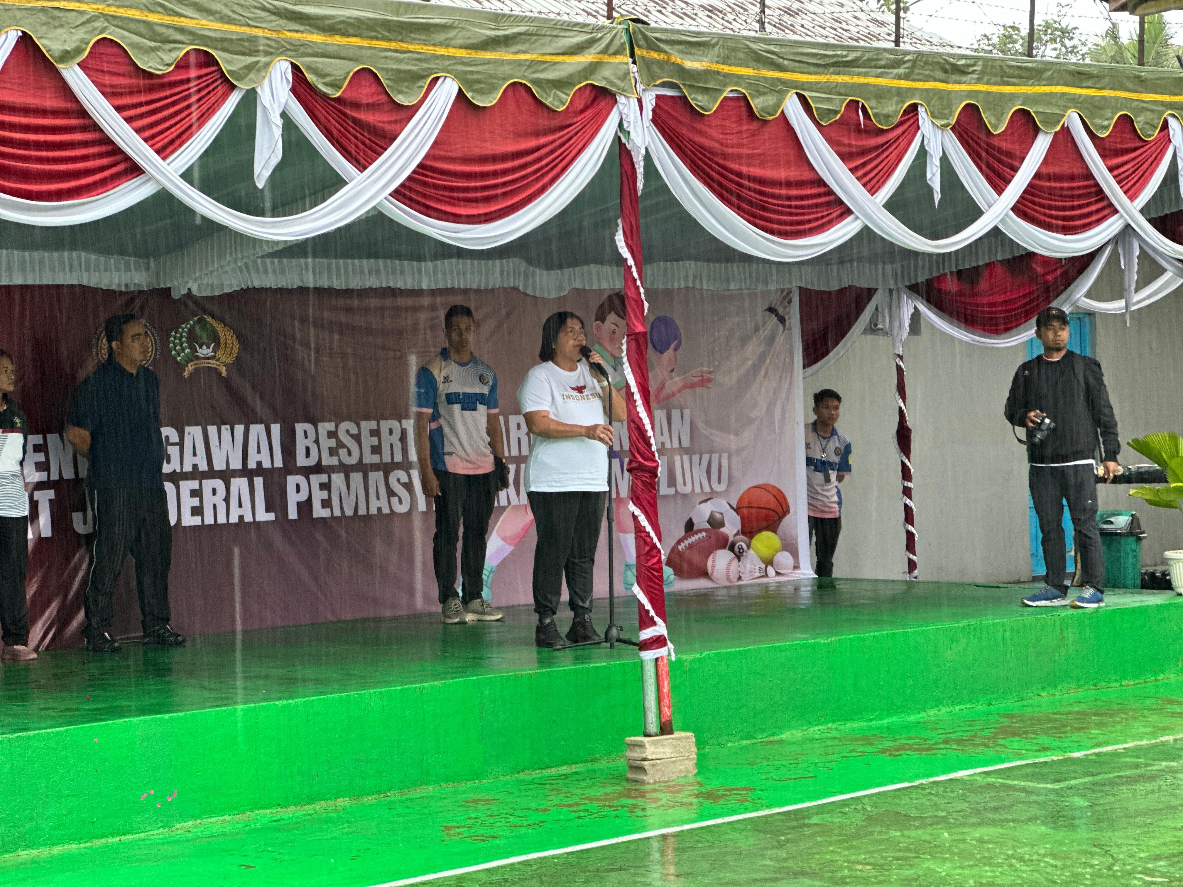 Dalam Kobarkan Semangat 45, BAPAS Ambon Ikut Upacara Pembukaan PORSENI Dengan Tema “Bersatu, Berdaulat, Rakyat Sejahtera”