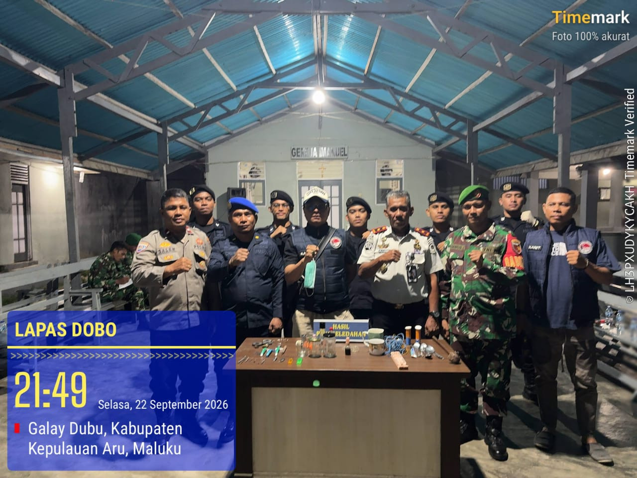 Lapas Kelas III Dobo laksanakan Razia Gabungan,Pastikan Warga Binaan Bersih Dari Penyalahgunaan Barang  Terlarang