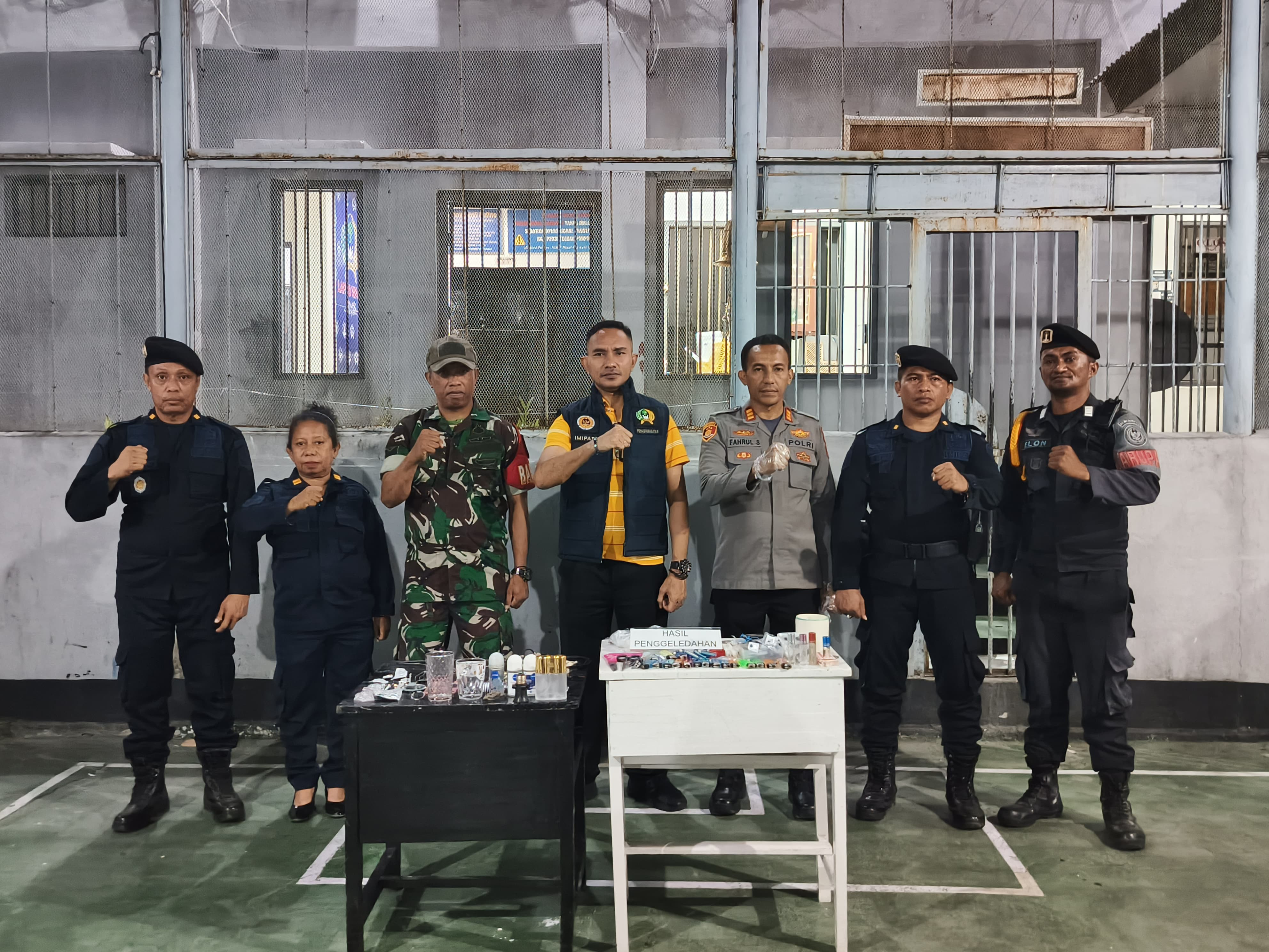 Lapas Wahai Gandeng TNI-Polri Razia Blok Hunian dan Tes Urine Jelang Iduladha