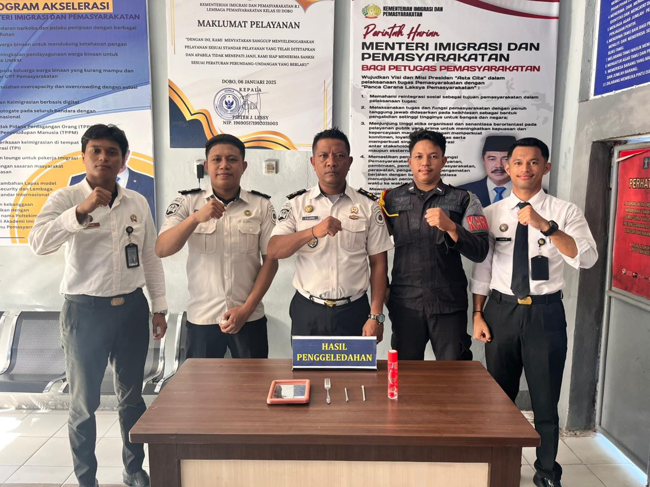 Lapas Kelas III Dobo Intensifkan Razia Kamar Hunian, Wujudkan Komitmen Zero Halinar