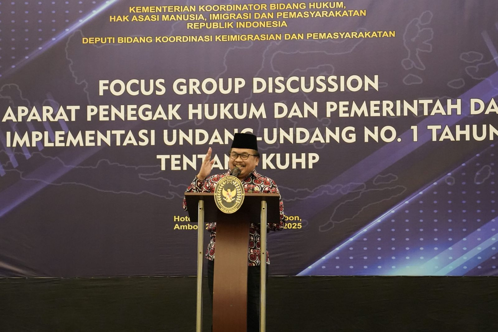 Kanwil Ditjenpas Maluku Memberikan Dukungan Dalam Kegiatan FGD Bersama Kemenko Kumham Imipas