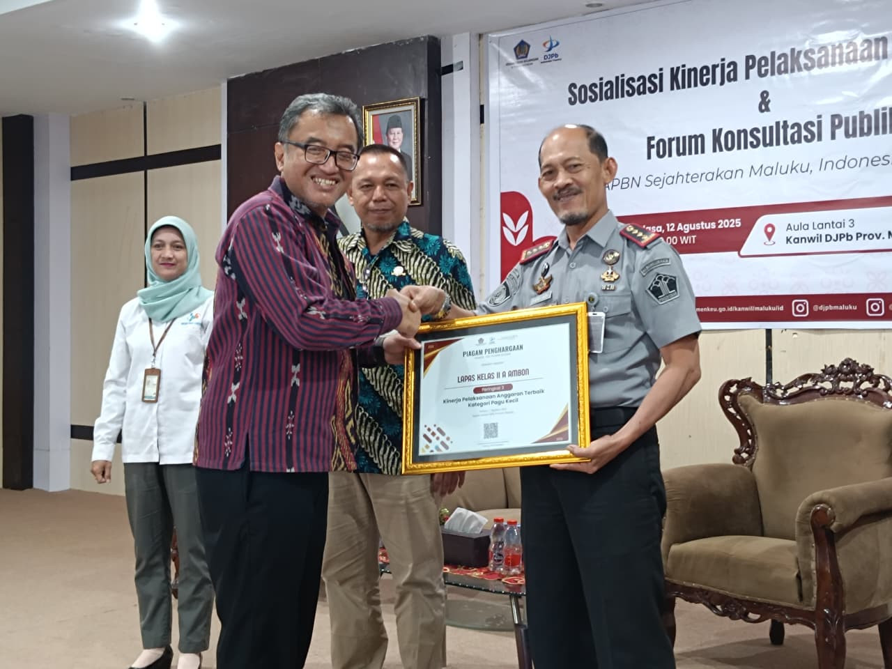 Terbaik Dalam Kinerja Pelaksanaan Anggaran, Lapas Ambon Raih Penghargaan MATRA