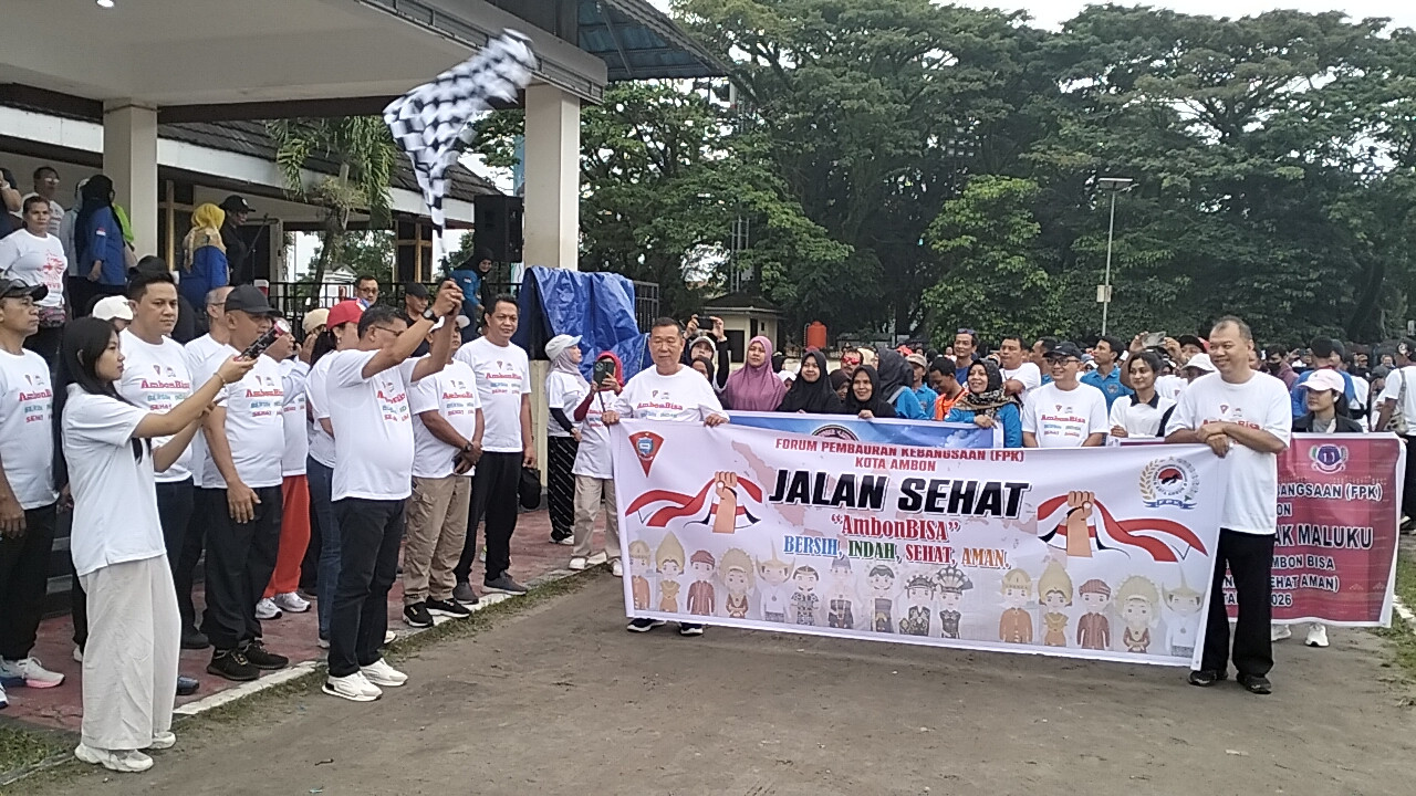 FPK Kota Ambon Gaungkan Persatuan Lewat Jalan Sehat dan Aksi Sosial