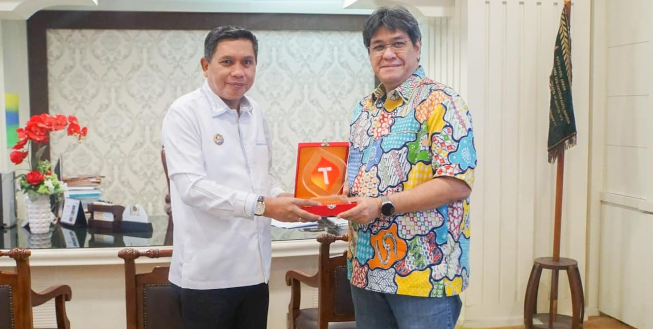 Bahas Kerjasama Digitalisasi Pelayanan Publik, Pj. Wali Kota Terima Kunjungan PT. Telkomsel