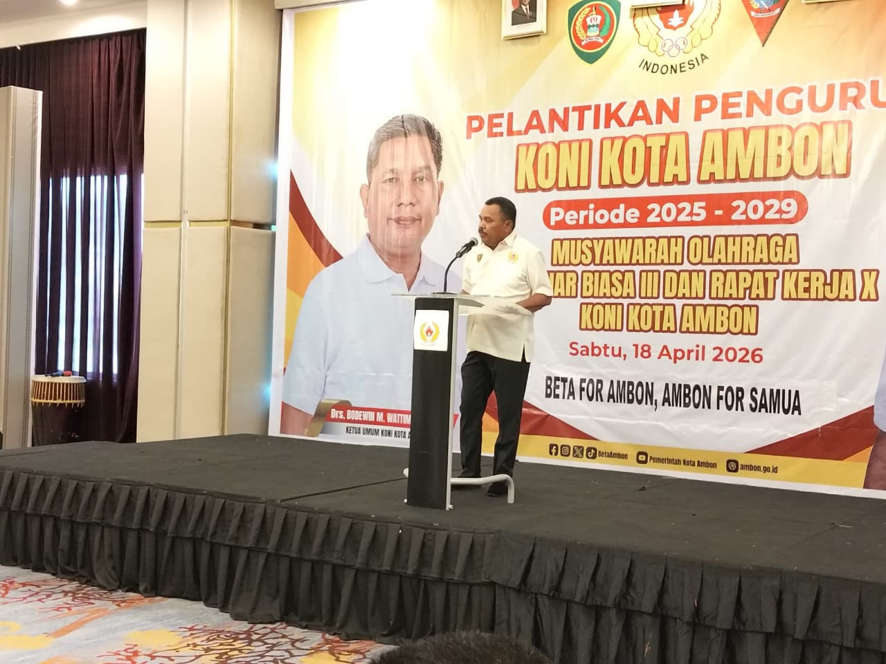 Pengurus KONI Kota Ambon 2025–2029 Resmi Dilantik, Siap Bangun Prestasi Olahraga