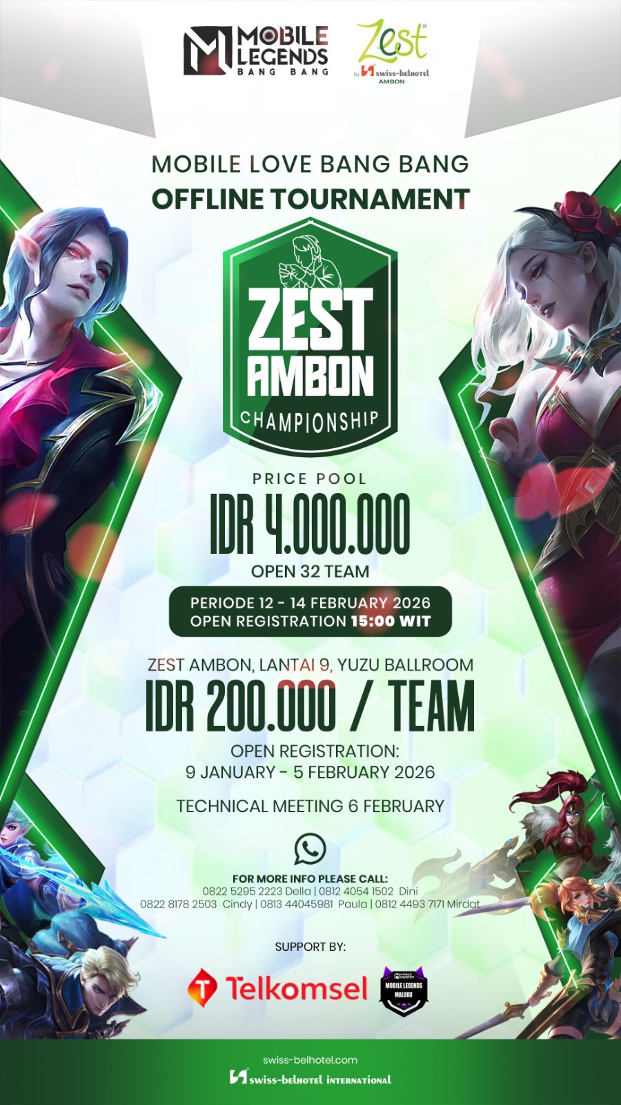 32 Tim Adu Strategi di Turnamen Mobile Legends Offline Zest Ambon