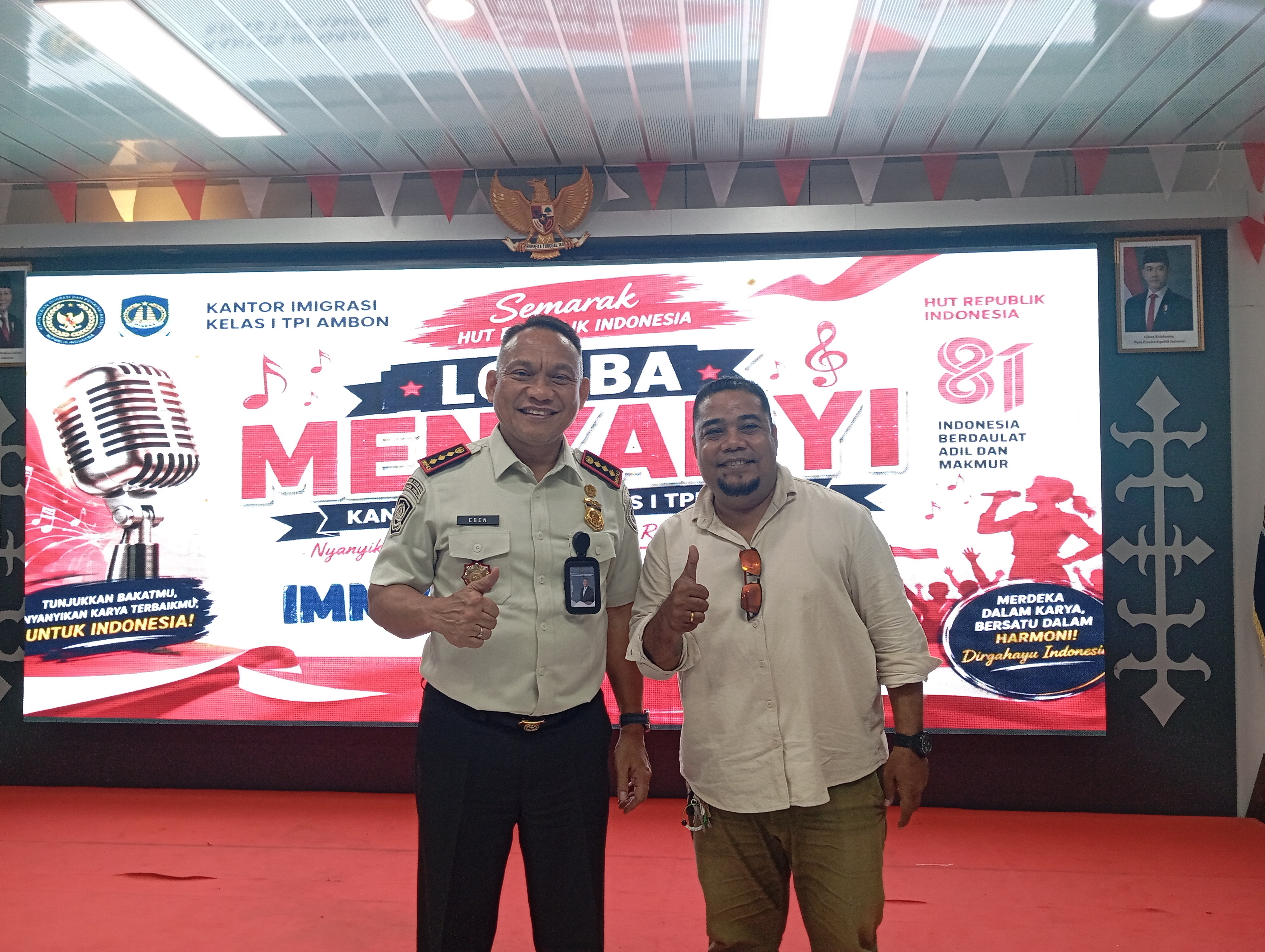 Kanim Ambon Semarakkan HUT RI dengan Lomba Nyanyi, Hidupkan Ambon sebagai Kota Musik